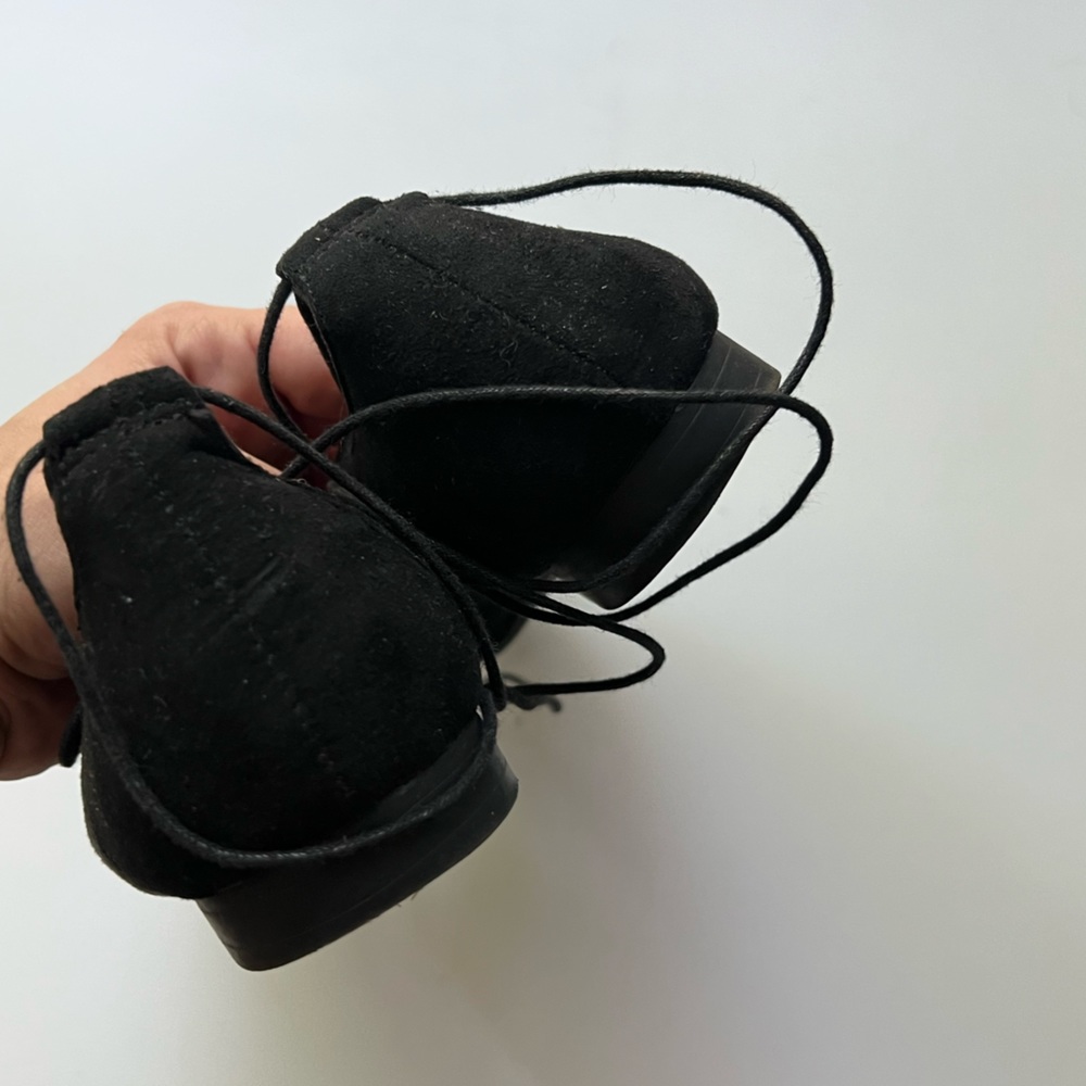 Black AE Lace Up Flats - Picture 6 of 6